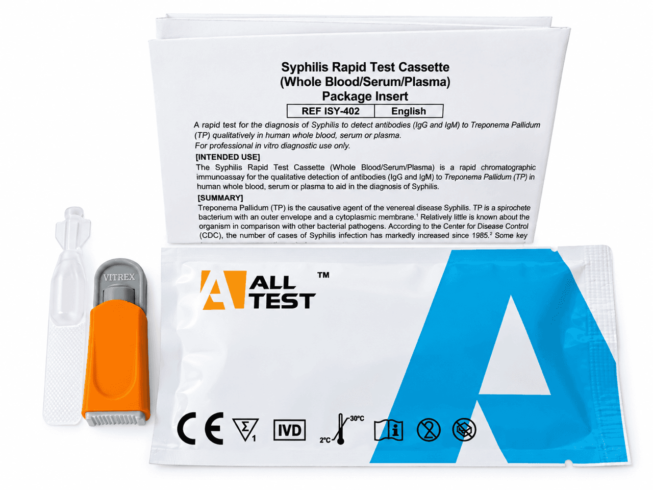 Syphilis Blood Test Kit — syphilis test kit, tested from a finger-prick blood sample